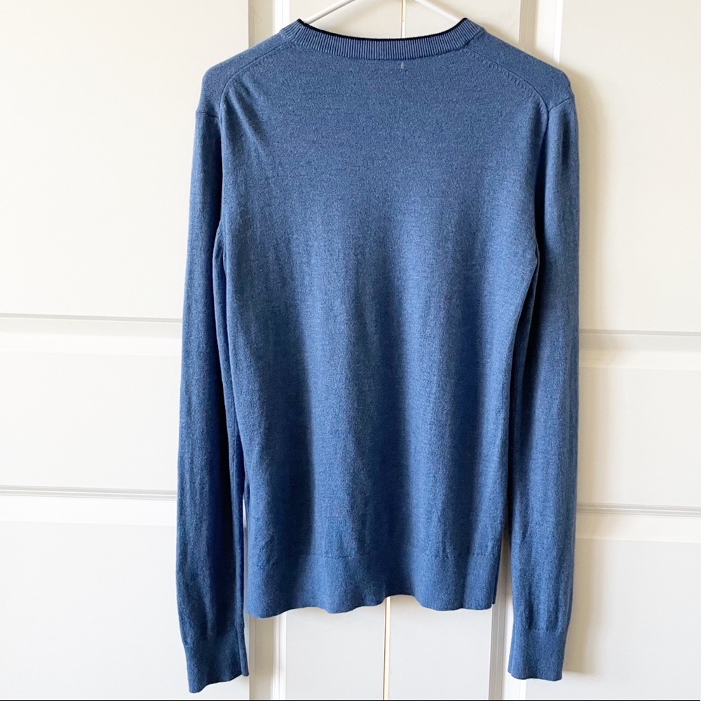 Jack Spade New York Wool Blend Crew Neck Blue Knit Sweater Size Small - Picture 7 of 7
